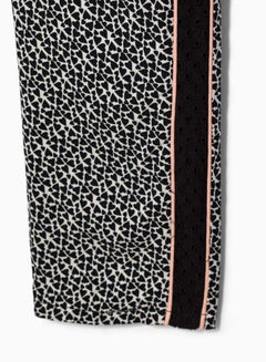 IKKS All Over Patterned Pants Black/White  - Image 4