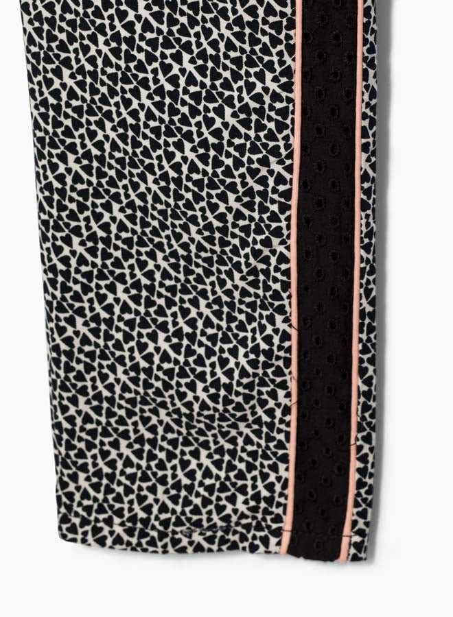 IKKS All Over Patterned Pants Black/White  - Image 4