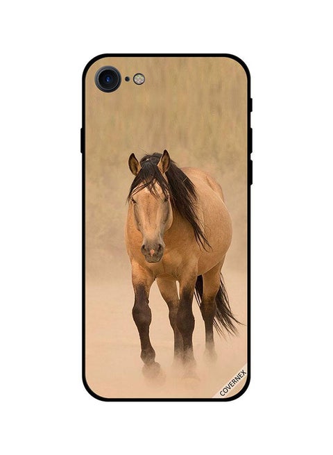 Protective Case Cover For Apple iPhone 7 Brown/Beige