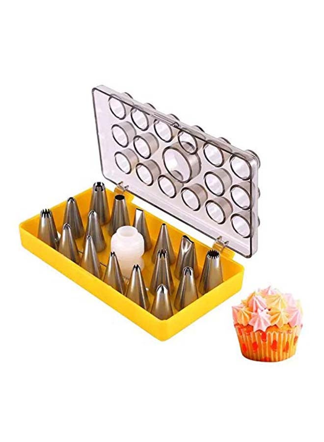 16-Piece Cake Decorating Cones Silver - Image 1