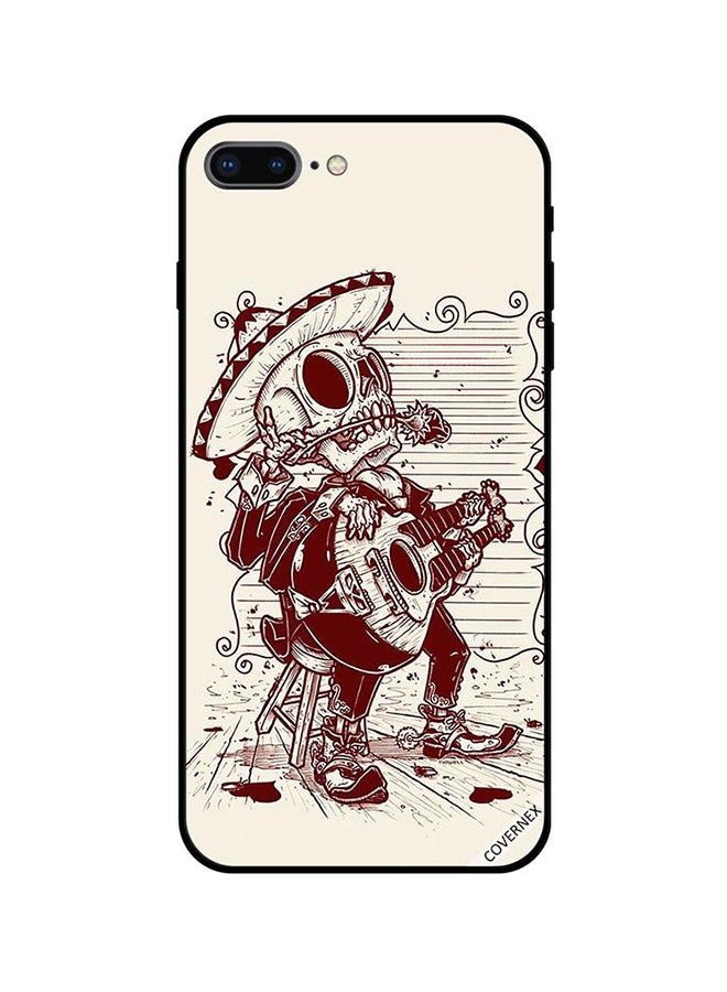 Covernex Apple iPhone 7 Plus Protective Case Cover Printed Featuring Skull Man Playing Guitar DESIGN_0772 - Image 1