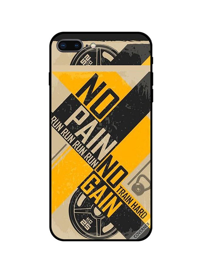 Covernex Apple iPhone 7 Plus Protective Case Cover Printed Featuring No Pain No Gain Train Hard DESIGN_1353 - Image 1