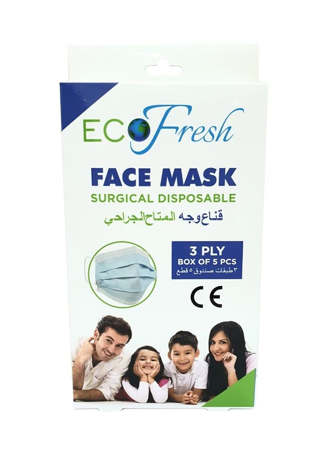 Ecofresh 5-Piece Surgical Disposable Face Mask - Image 2