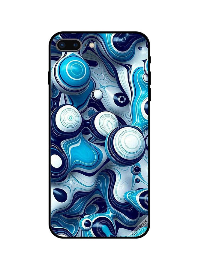 Covernex Apple iPhone 8 Plus Protective Case Cover Printed Featuring Blue Liquid Balls Pattern DESIGN_1014 - Image 1