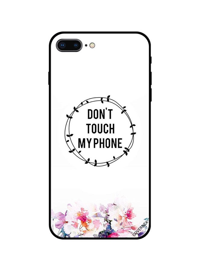 Covernex Apple iPhone 8 Plus Protective Case Cover Printed Featuring Don't Touch My Phone Flowers DESIGN_1537 - Image 1