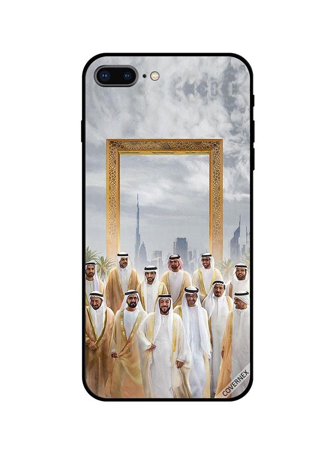 Covernex Apple iPhone 7 Plus Protective Case Cover Printed Featuring UAE Rulers in Front of Dubai Frame DESIGN_0860 - Image 1