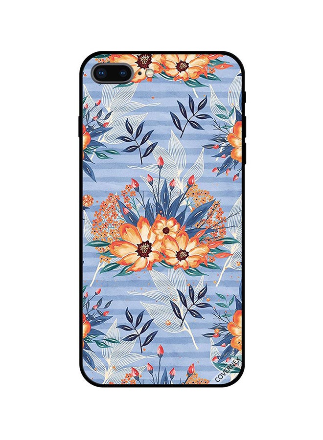 Covernex Apple iPhone 7 Plus Protective Case Cover Printed Featuring Oranges Flowers White Feathers DESIGN_0241 - Image 1