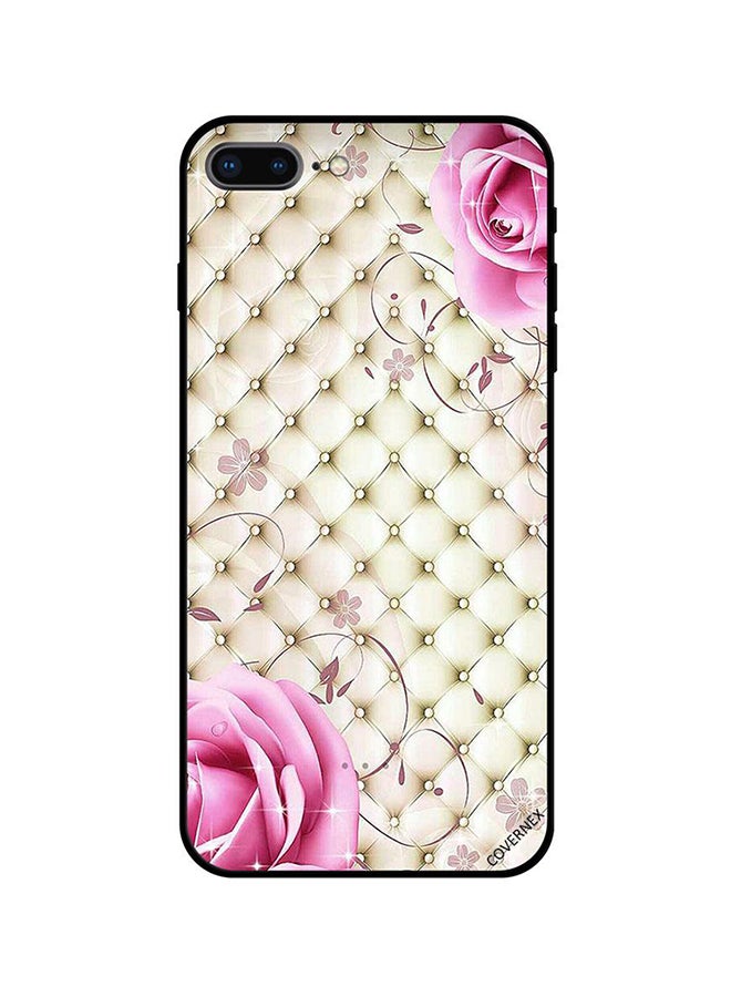 Covernex Apple iPhone 7 Plus Protective Case Cover Printed Featuring Classic Cloth & Pink Roses DESIGN_0335 - Image 1