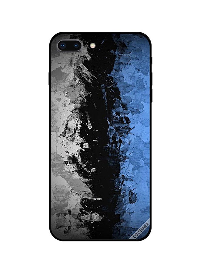Covernex Apple iPhone 7 Plus Protective Case Cover Printed Featuring Grey Black Blue Paint Pattern DESIGN_0892 - Image 1