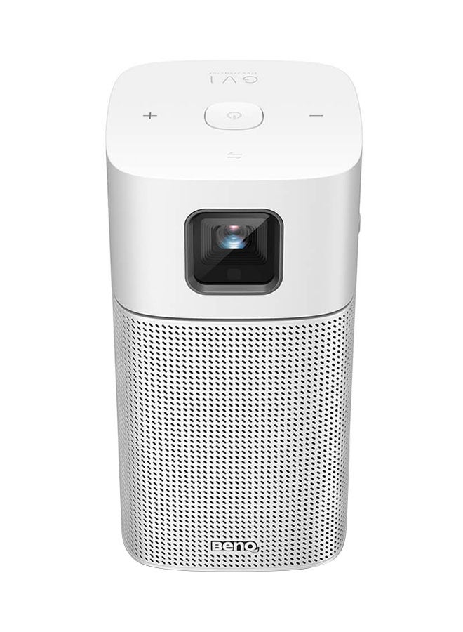 BenQ - Portable WVGA DLP 200 Lumens Projector With Projecting Screen GV1 Silver - Image 1