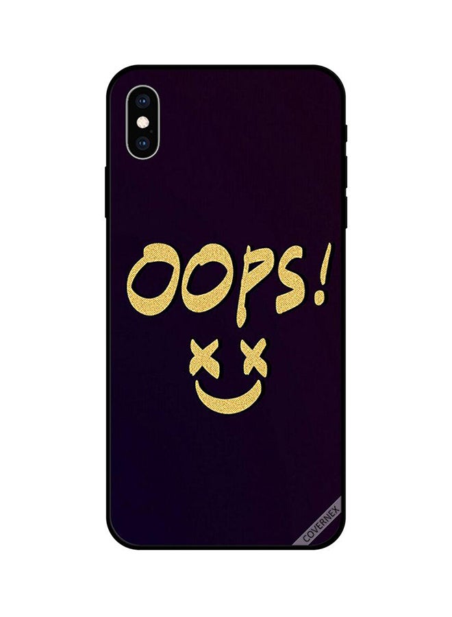 كوفرنيكس غطاء حماية واقٍ لهاتف آيفون XS أرجواني داكن/ أصفر - Image 1