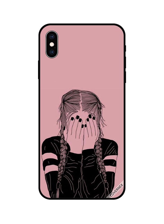 كوفرنيكس غطاء حماية واق لهاتف آيفون X وردي/أسود - Image 1