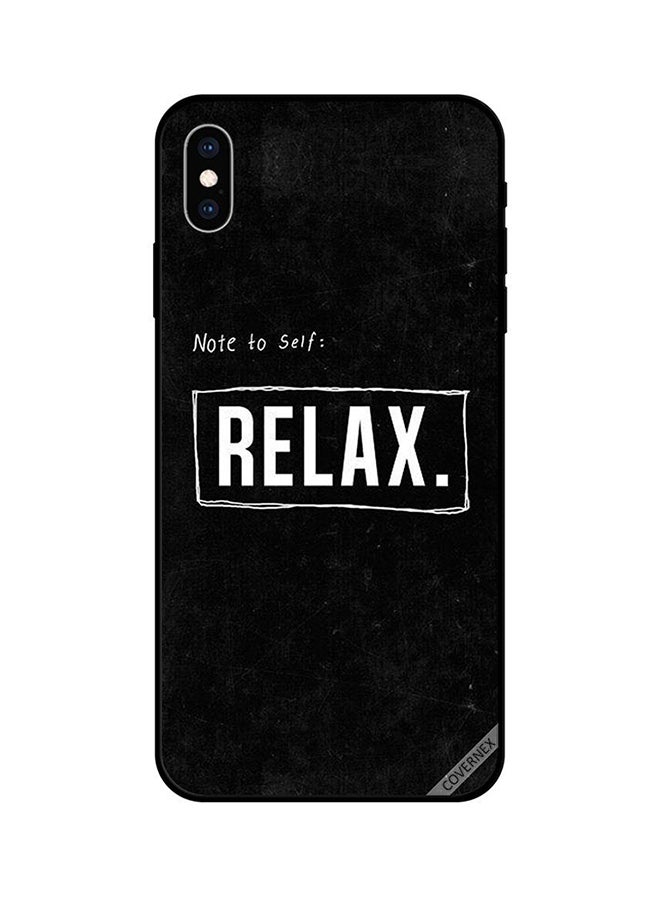 Covernex Apple iPhone XS Protective Case Cover Printed Featuring Note To Self Relax DESIGN_1358 - Image 1