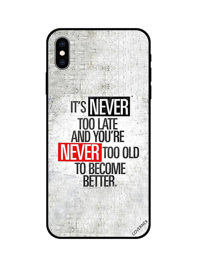 كوفرنيكس غطاء حماية واق لهاتف آيفون X أبيض/رمادي/أحمر - Image 1