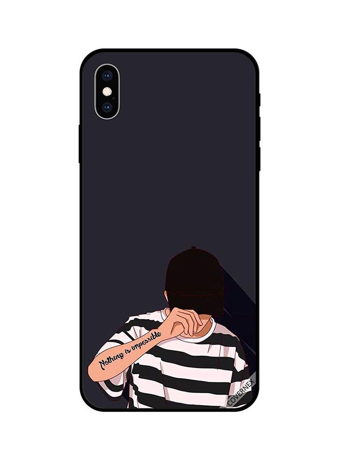 كوفرنيكس غطاء حماية واق لهاتف آيفون X رمادي داكن/ أبيض/ بيج - Image 1