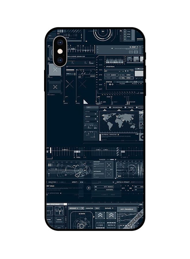 Covernex Apple iPhone X Protective Case Cover Printed Featuring Satellite Control Pattern DESIGN_0958 - Image 1