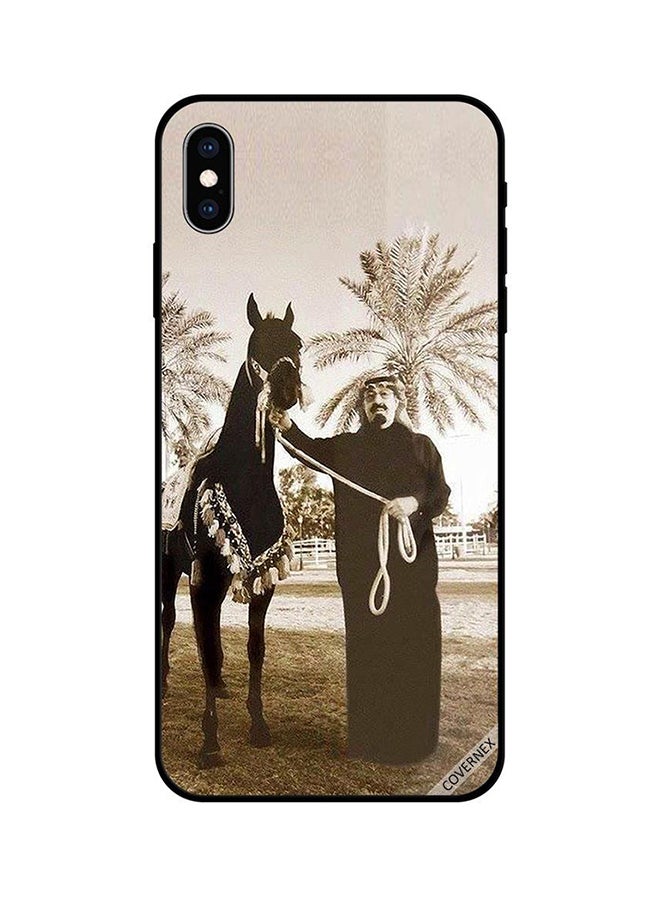 Covernex Apple iPhone X Protective Case Cover Printed Featuring Famous Vintage Picture Of King Saud DESIGN_0795 - Image 1