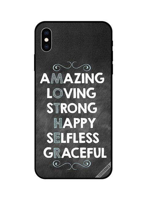 Protective Case Cover For iPhone X Dark Grey/White/Blue