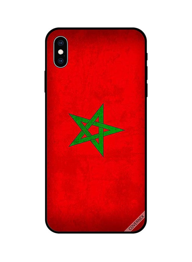 Covernex Apple iPhone X Protective Case Cover Printed Featuring Morocco Flag Vintage DESIGN_0827 - Image 1