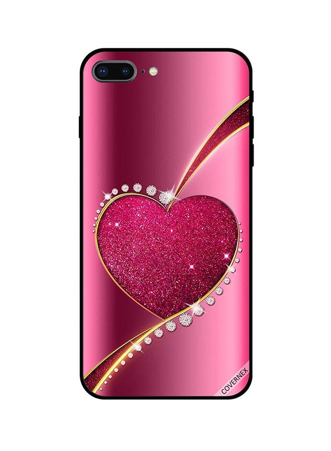 كوفرنيكس غطاء حماية واق لهاتف أبل آيفون 8 بلس زهري/ذهبي/شفاف - Image 1