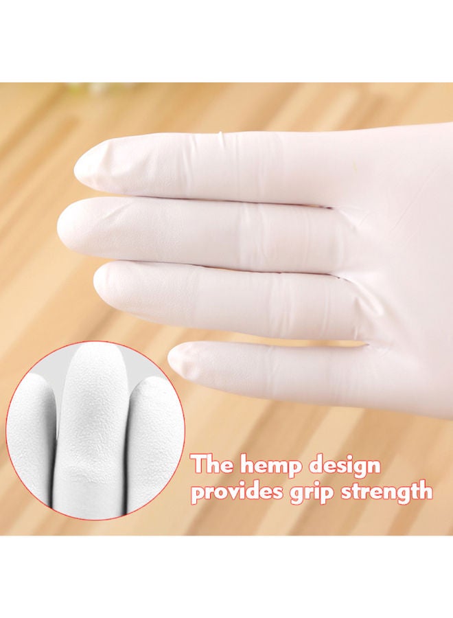 50-Piece Powder-Free Rubber Latex Stretchy Disposable Gloves - Image 3