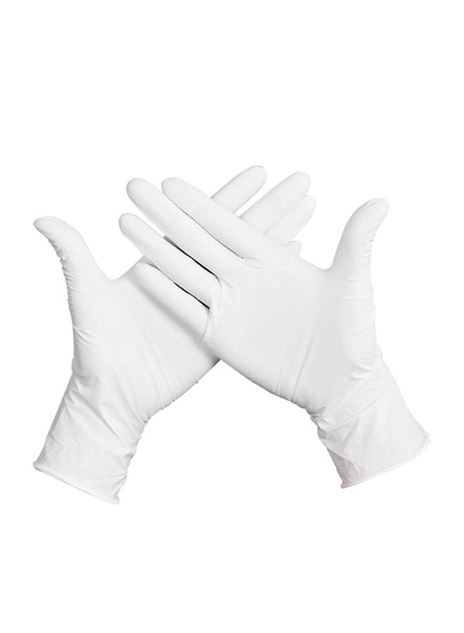 50-Piece Powder-Free Rubber Latex Stretchy Disposable Gloves - Image 1
