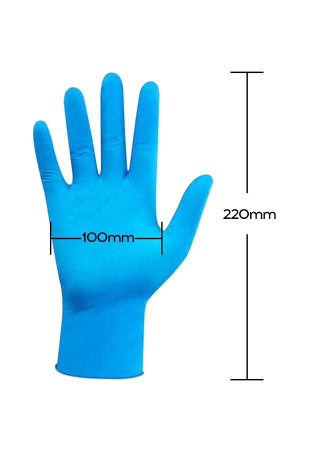 Portable Waterproof Anti-Slip Single Use Nitrile Glove Blue - Image 4