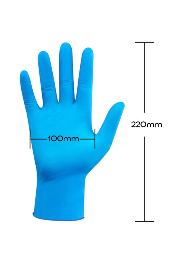 Portable Waterproof Anti-Slip Single Use Nitrile Glove Blue  - Image 4