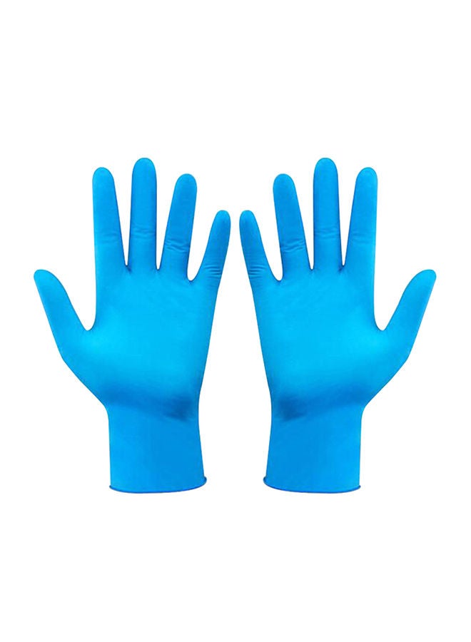 Portable Waterproof Anti-Slip Single Use Nitrile Glove Blue - Image 1