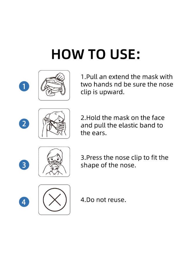 50-Pieces Disposable Protective Face Mask - Image 3