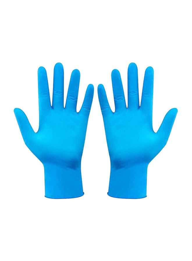 Portable Waterproof Anti-Slip Single Use Nitrile Glove Blue - Image 1