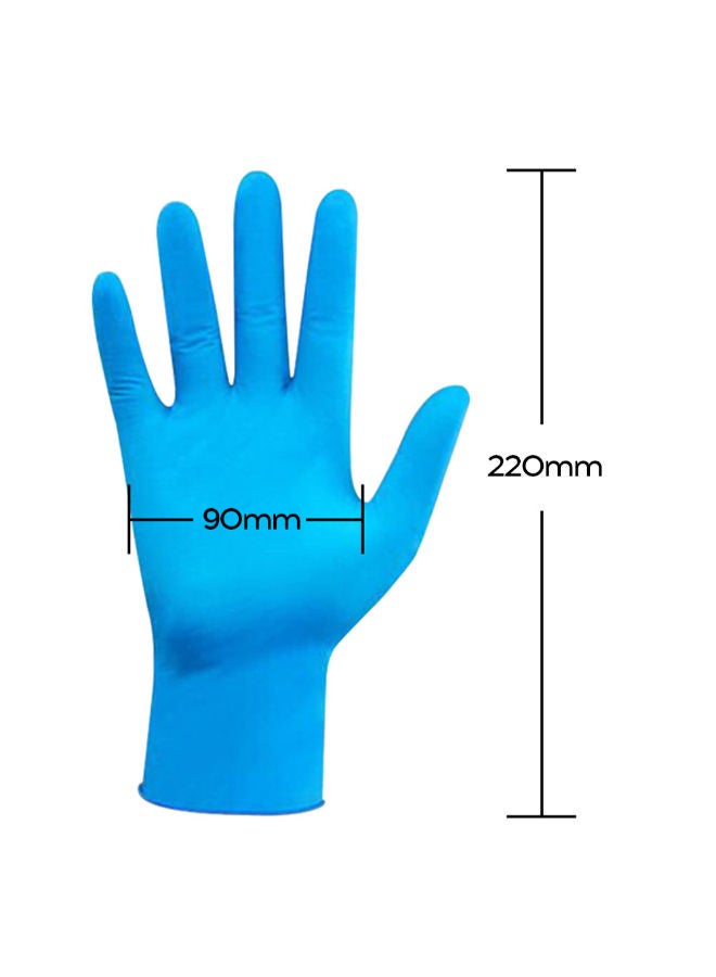 Portable Waterproof Anti-Slip Single Use Nitrile Glove Blue - Image 2