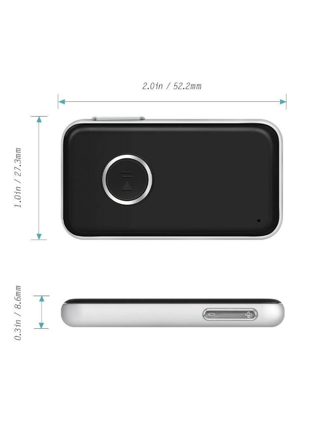 Mini Wireless BT Music Audio Receiver Adapter Black/Silver - Image 2