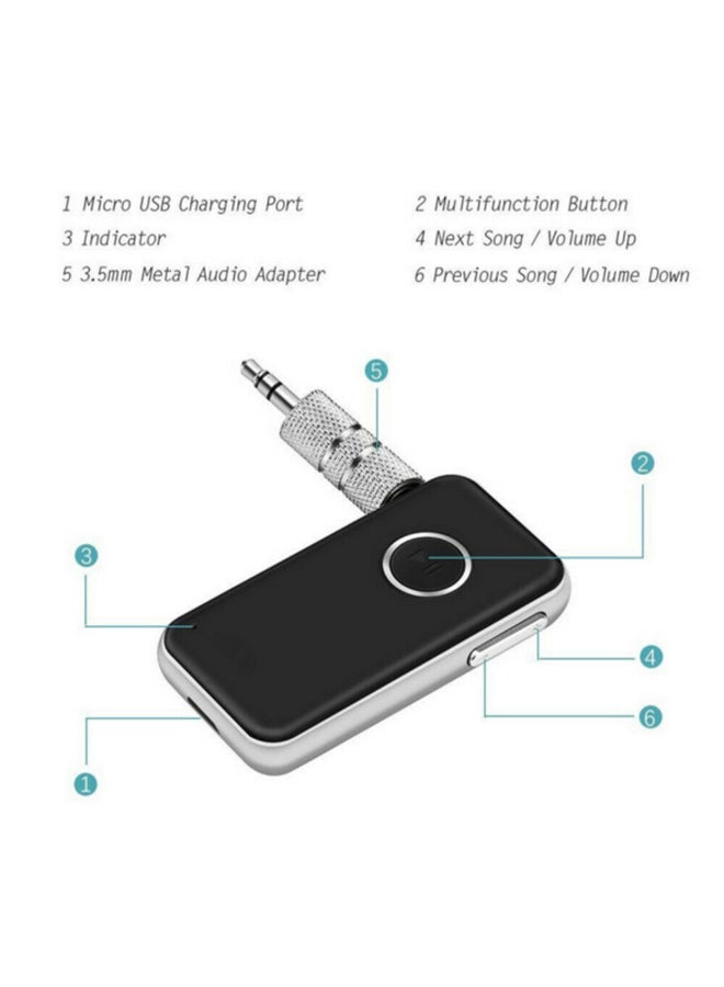 Mini Wireless BT Music Audio Receiver Adapter Black/Silver - Image 4