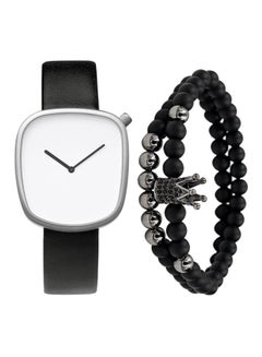 men 3-Piece Table Analog Watch With Bracelet Set NNSB03702690
