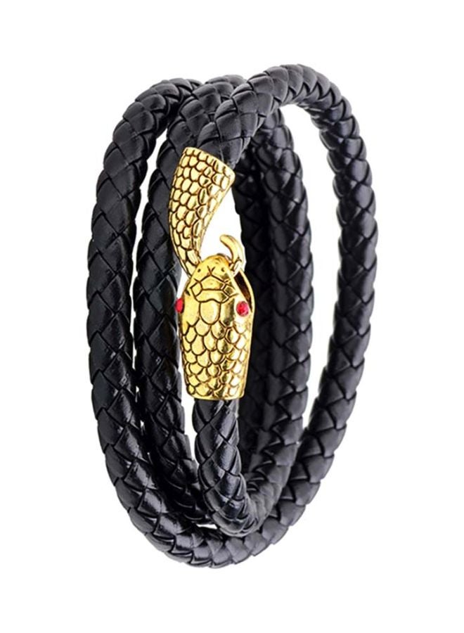 طقم مكون من قطعتين يحتوي على ساعة يد بعقارب مع سوار متعدد الطبقات للرجال - Image 2