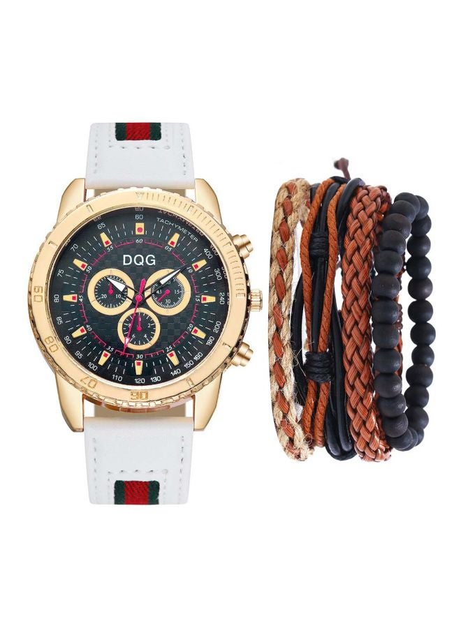 Men's 5-Piece Chronograph Quartz Watch And Bracelet Set NNSB03702790  - Image 1