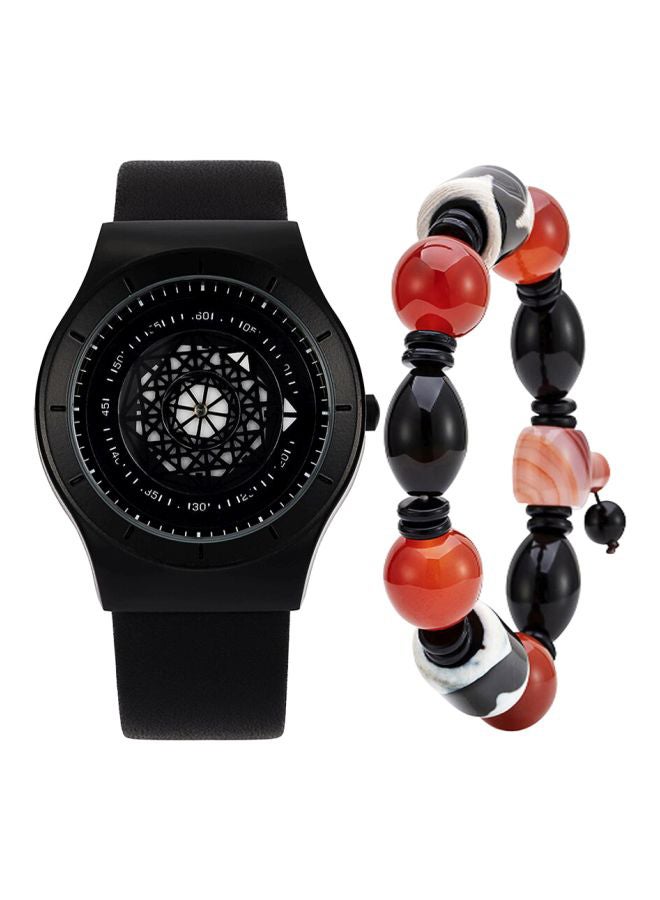men 2-Piece Table Analog Watch And Bracelet NNSB03702853  - Image 1