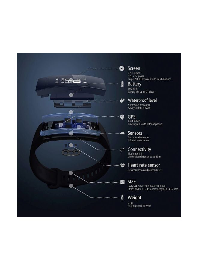 HUAWEI - Eris B29 Talk Band 2 Pro Activity Tracker Black - Image 1