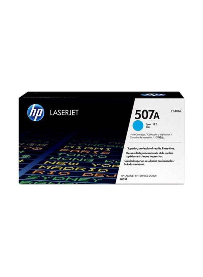 HP خرطوشة حبر 507A أصلي لطابعات ليزر جيت أزرق سماوي - Image 2