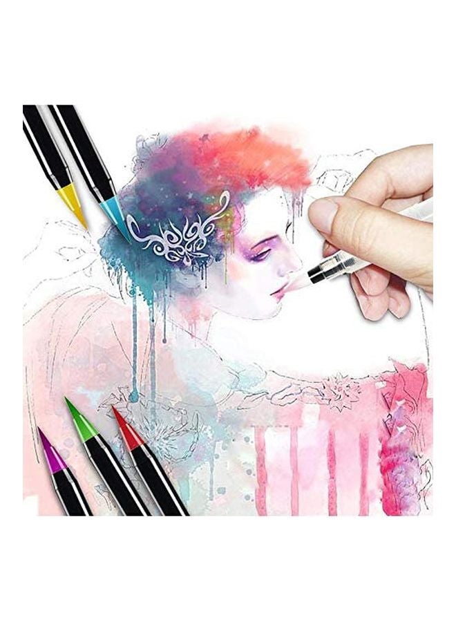 مس تيارا مجموعة أقلام فرشاة تلوين مائية من 20 قطعة طراز MTAD004 متعدد الألوان - Image 3