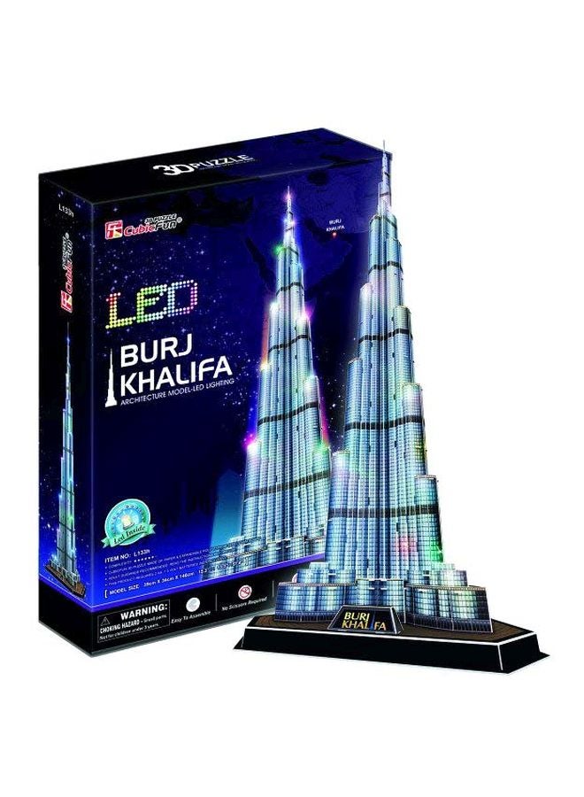 CubicFun 136-Piece LED Burj Khalifa 3D Puzzle L133h 146x39x34cm - Image 2