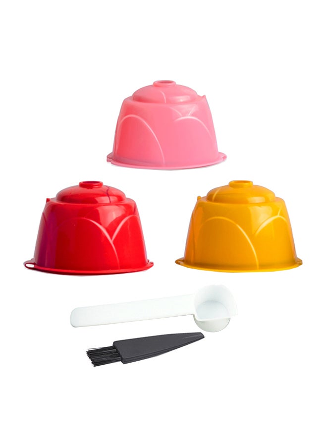 5-Piece Coffee Capsule Filter Cup Set Multicolour 15.8 x 3.9 x 5.7cm - Image 1