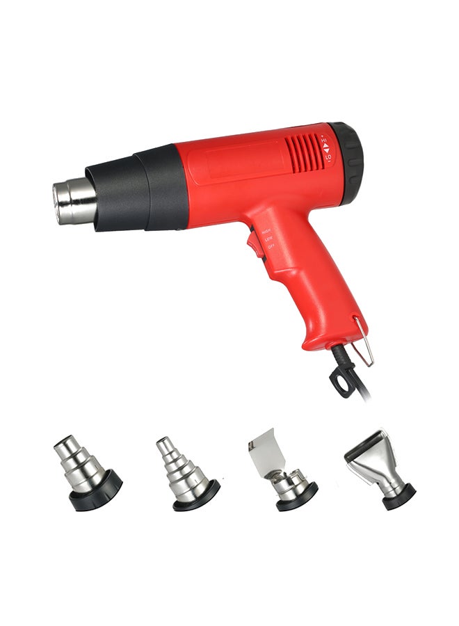 Electric Hot Air Heat Gun Tool Set Red 32.5 x 8.2 x 26cm - Image 1