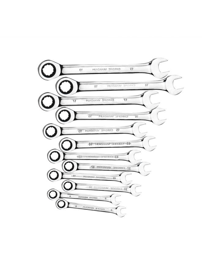 12-Piece Combination Spanner Set Silver - Image 2