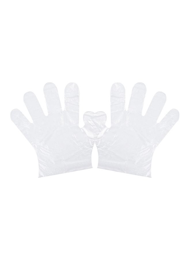 100-Piece Disposable PE Gloves Clear 24.5x1.5x13.4cm - Image 1
