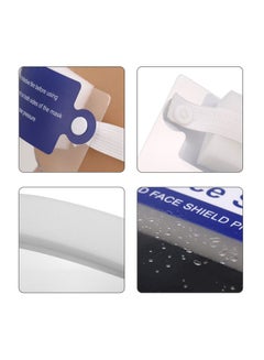 Generic 10-Piece Protective Anti-Fog Face Shield Clear/White/Blue 35x6x25cm  - Image 4