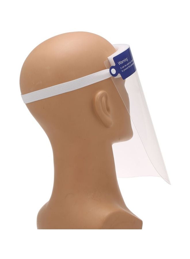 10-Piece Protective Anti-Fog Face Shield Clear/White/Blue 35x6x25cm  - Image 3