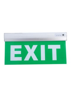 Exit Sign LED Emergency Light Green/Silver 370x200x25mm