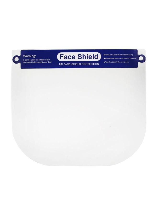10-Piece Protective Anti-Fog Face Shield Clear/White/Blue 35x6x25cm  - Image 1